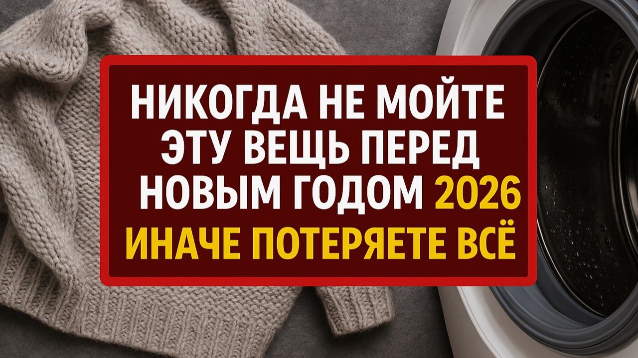 Эту вещь нельзя мыть в канун нового 2026 года! Сильная примета на деньги и удачу