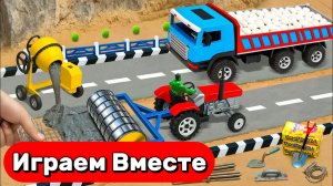 МУЛЬТИКИ ПРО МАШИНКИ И СУПЕРГЕРОЕВ ДЛЯ ДЕТЕЙ 🚗 ХАЛК ПОМОГАЕТ СТРОИТЬ ИГРУШЕЧНУЮ ДОРОГУ