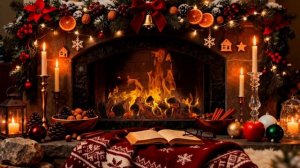 Добрый Уютный Джаз. Спокойная Фоновая Музыка и Лёгкий Треск Камина. Релаксация