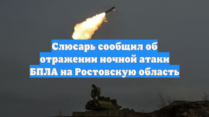 Слюсарь: беспилотники уничтожили над Ростовом и Таганрогом