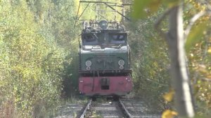 "Крокодилы" EL21 - 172 и толкач EL21 - 115 с грузовым поездом. Свердловская область.