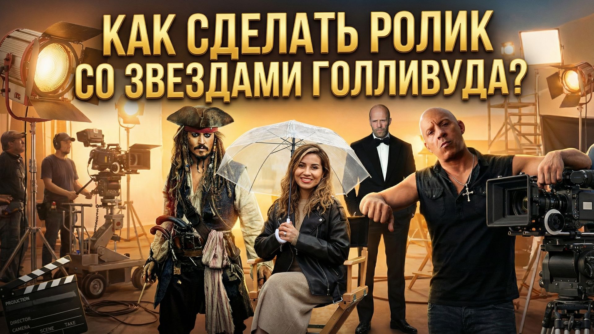 Как сделать ролик со звездами Голливуда? Nano banano pro + Kling 2.6 Keyframes