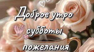 Красивое пожелание доброго утра субботы – позитивное видео для настроения