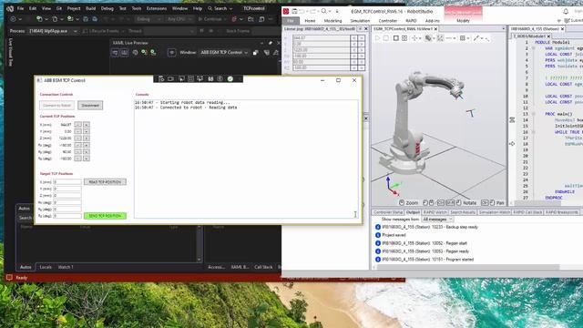 ABB EGM. TCP control / C# + RW6.16