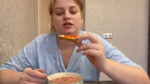 Мукбанг/ Домашний борщ / еда на камеру /