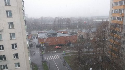 Сильный снегопад в Москве 12.12.2025