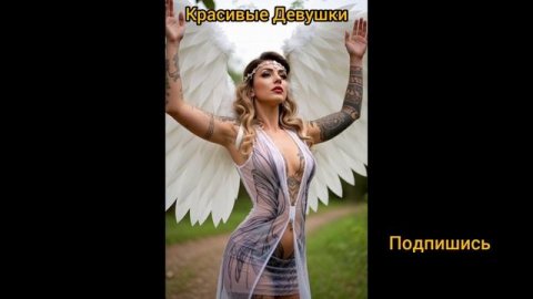 Ангел похоти с тату на обнажённой коже 40+