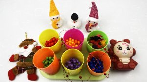 Мультики для Детей и малышей. Превращаем ярких гномиков в бусинки. Мультики залипалки