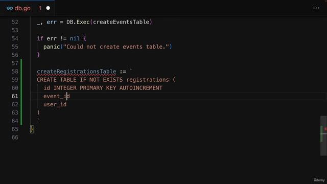 193 Adding a Registrations Table