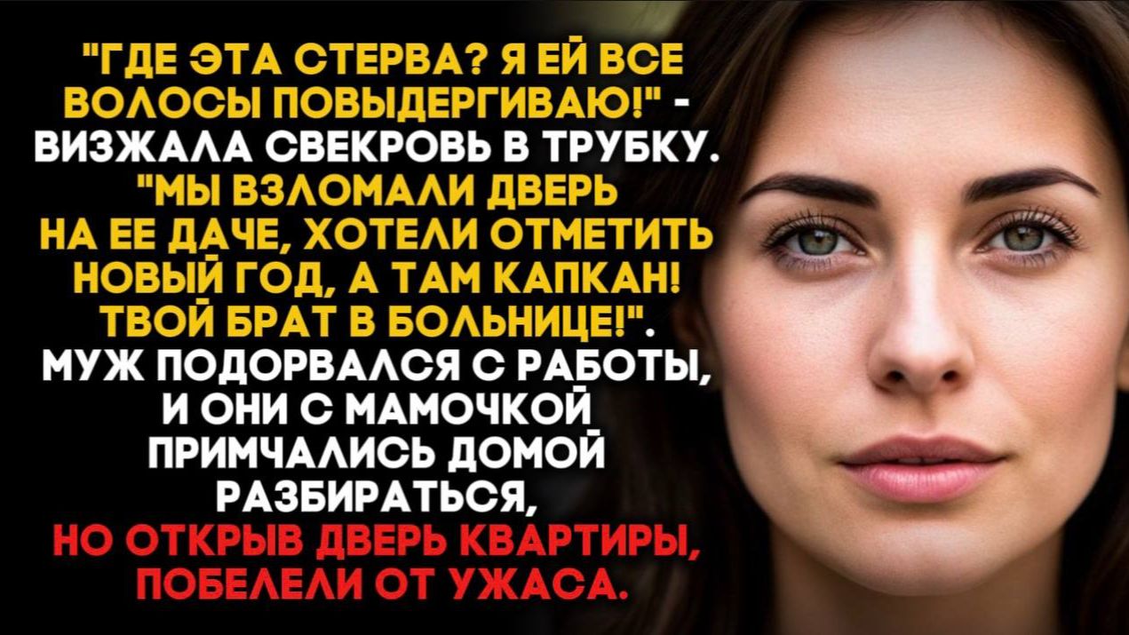 Сынок, мы взломали дверь на ее даче, хотели отметить Новый год, а там капкан! Твой брат в больнице!