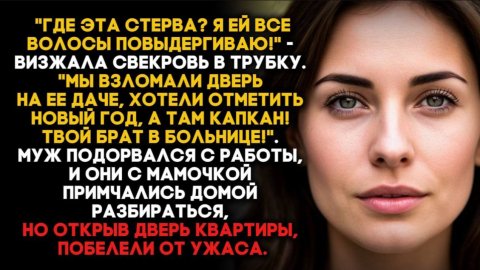 Сынок, мы взломали дверь на ее даче, хотели отметить Новый год, а там капкан! Твой брат в больнице!