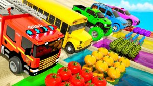 Мультики про машинки - Колеса автобуса футбольные мячи - Детские песни - Мультфильмы для малышей