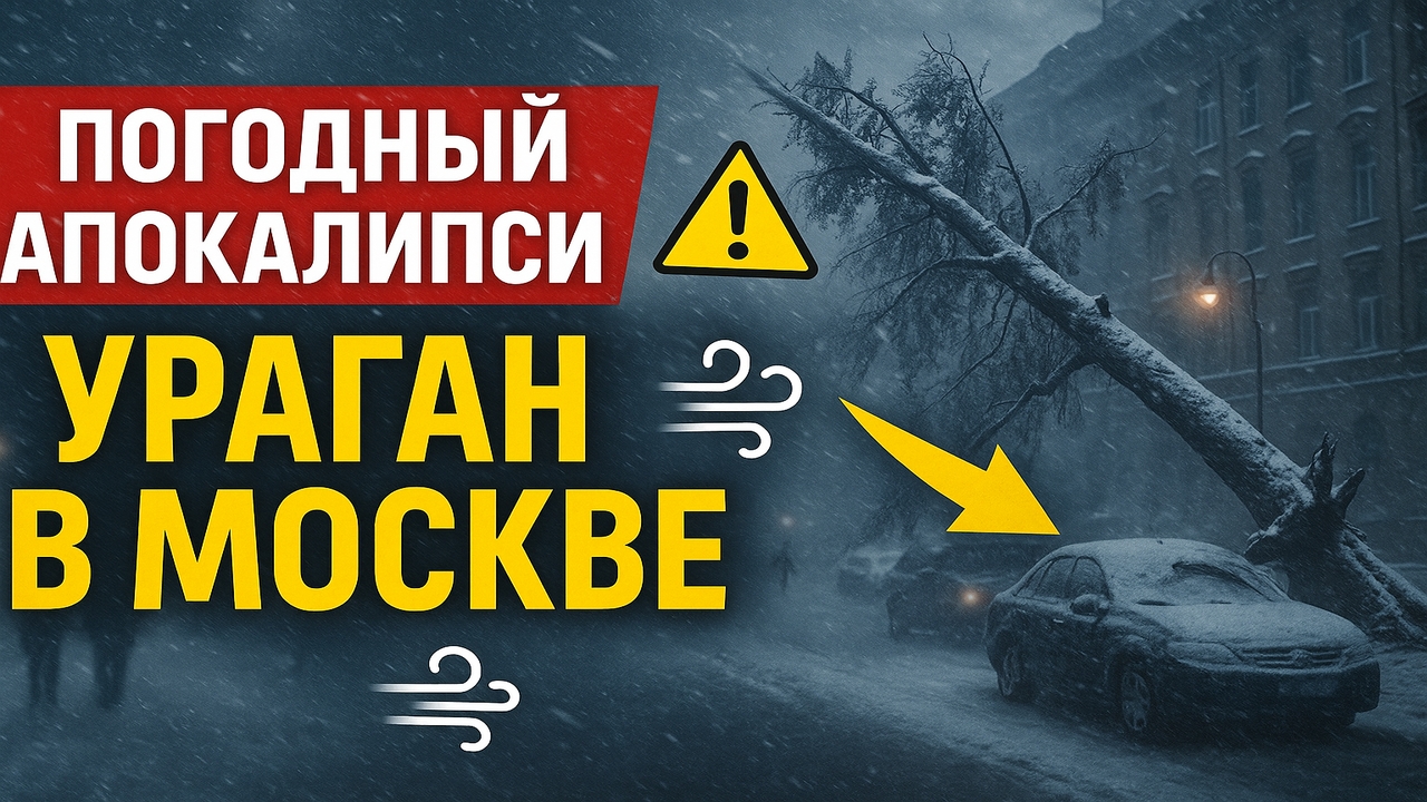 СРОЧНО: Ураган и снег в Москве — погодный апокалипсис 2025