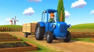 Синий трактор — поём и едем! Весёлая песенка для детей