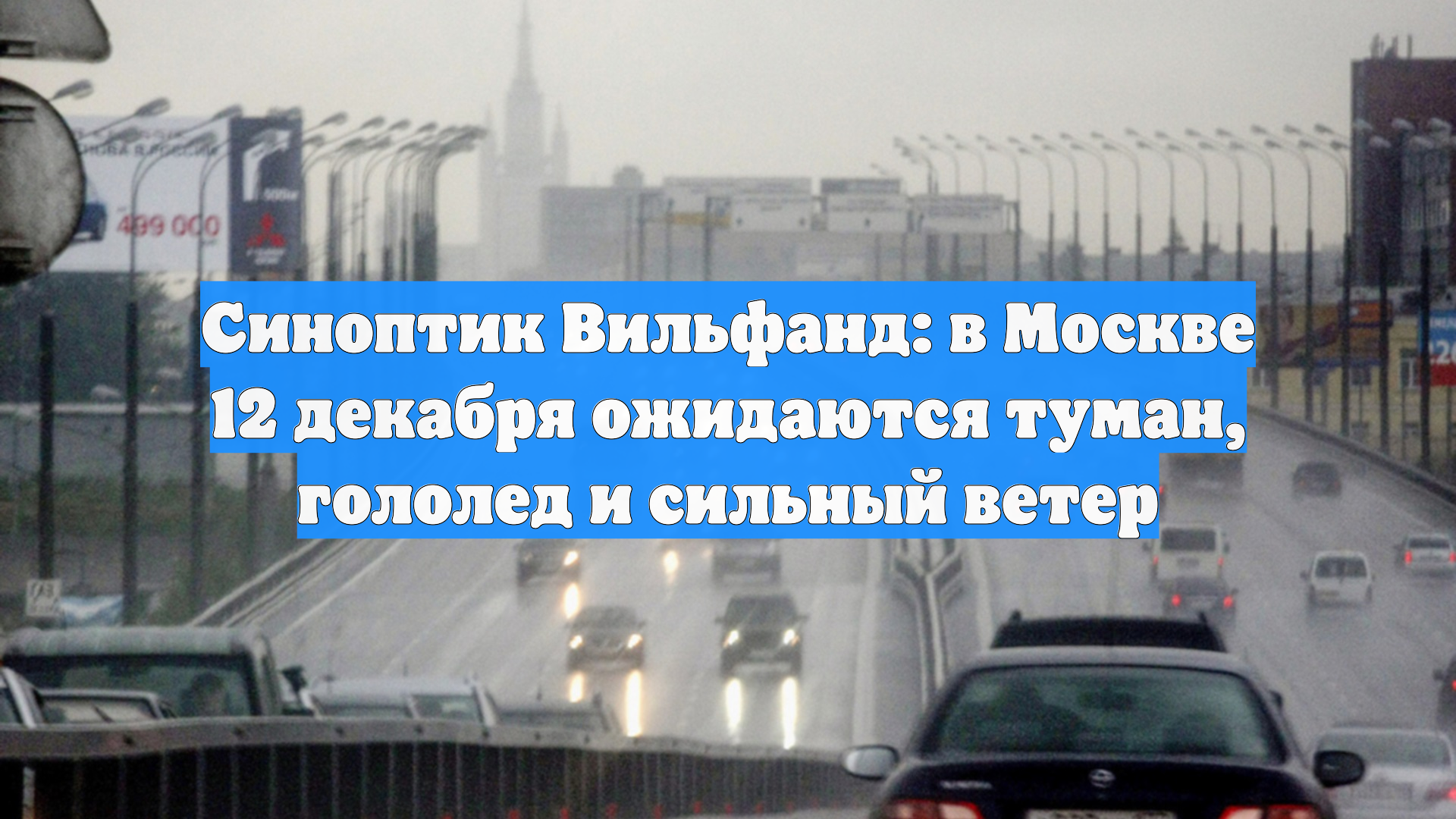 Синоптик Вильфанд: в Москве 12 декабря ожидаются туман, гололед и сильный ветер