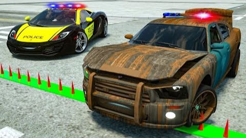 Бывший полицейский ПРОТИВ спортивного копа | Мультфильм о полицейском грузовике