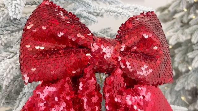 Декоративный бант 'СВЕРКАЮЩИЙ ТАНЕЦ', полиэстер, красный, 20х22 см, 14251