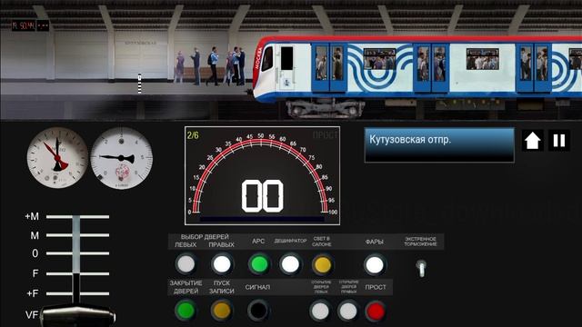 симулятор московского метро 2D поездка по филёвской линии на поезде 81.765 Москва 2019
