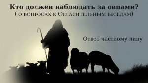 Кто должен наблюдать за овцами? ( о вопросах к Огласительным беседам)