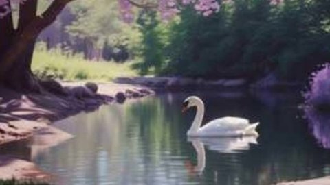 Лебедь в зоопарке. 1948 г