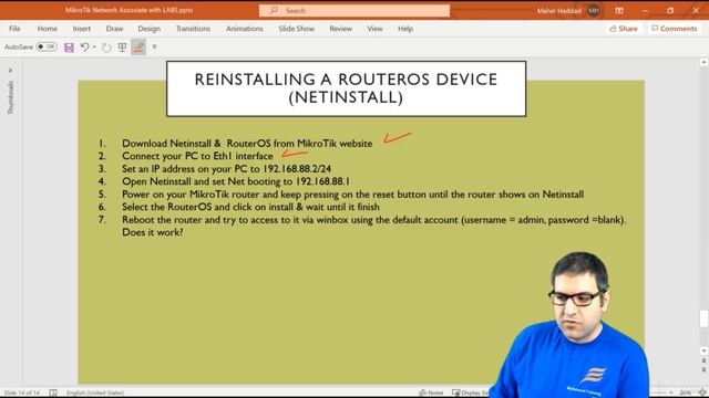 015. Reinstalling a RouterOS device (Netinstall) [RU]