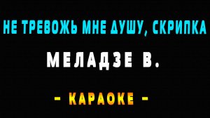 Ккараоке не тревожь мне душу скрипка