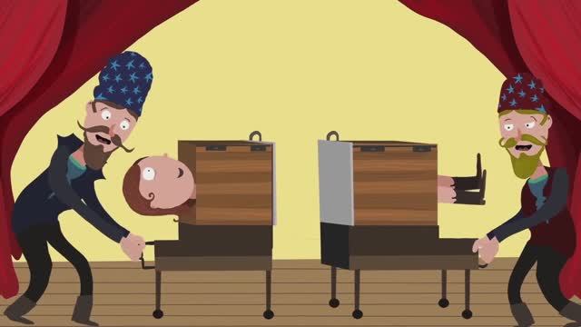 Секреты фокусов "Распиливание пополам"