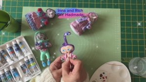 Роспись ватной авторской елочной игрушки