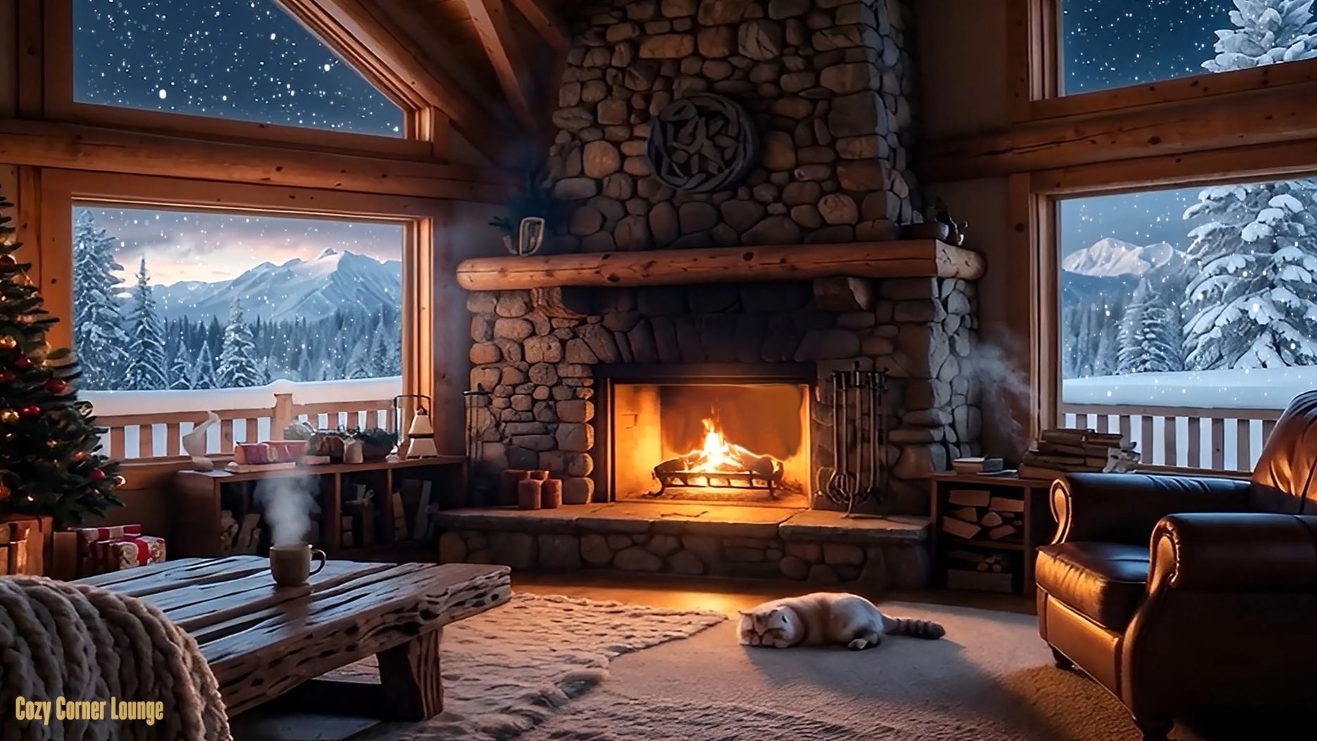 Звуки тёплого камина | Уютная спокойная атмосфера у камина для сна, релаксации и учебы (без музыки)