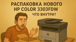 Распаковка нового HP Color 3303fdw — что внутри?