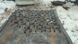 Реставрация подков.Простой и лёгкий способ удаления грубого наслоения ржавчины .