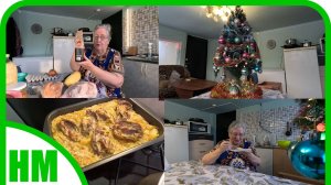 13 декабря Украсила ёлку на веранде.  Приготовила бурый рис с перепелами в духовке