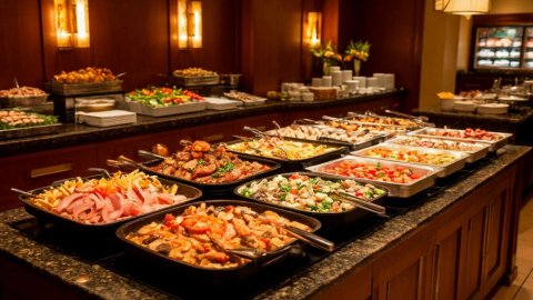 Голодными не останитесь. Шведский стол. Как кормят в Самшитовой роще. Абхазия. Август 2024