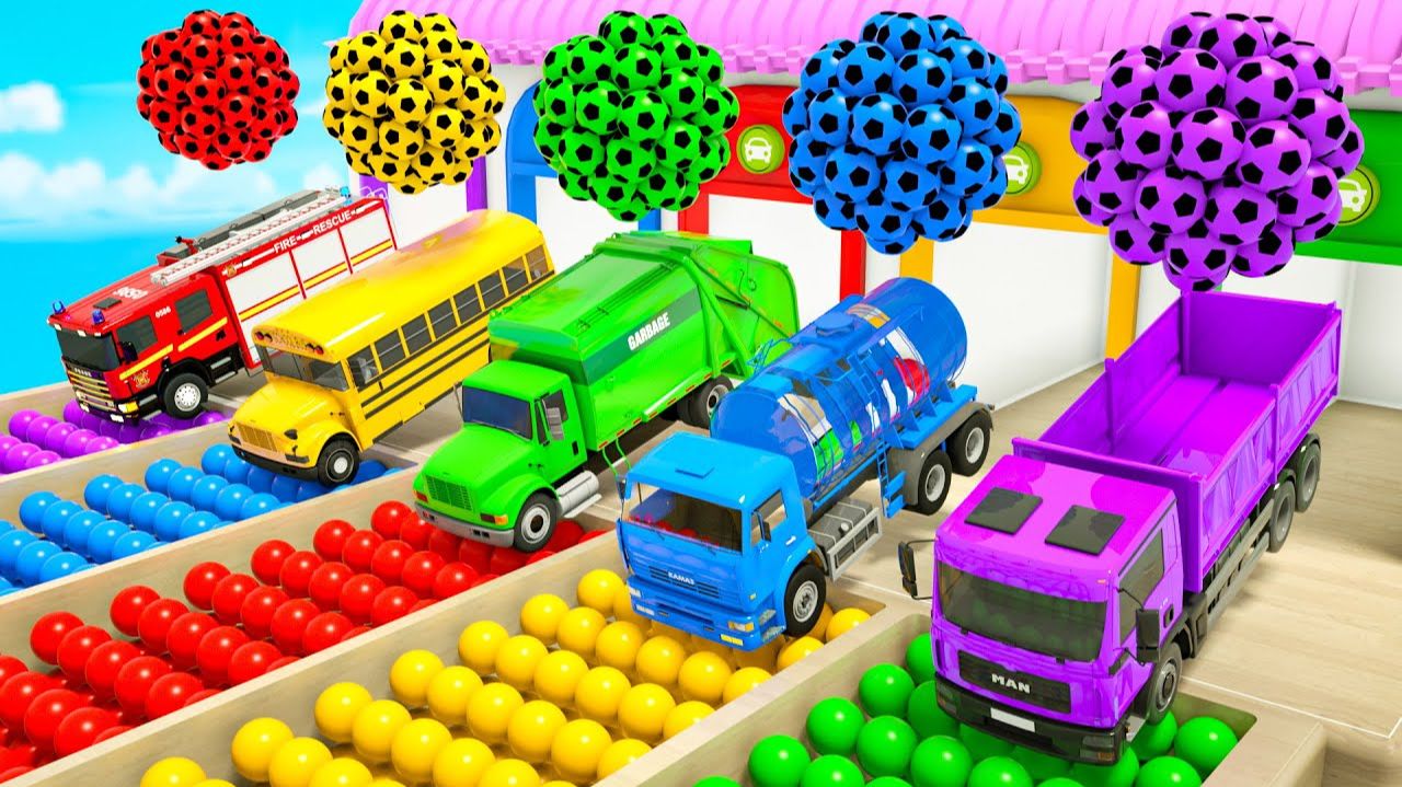 Мультики про машинки, веселые мультфильмы для детей, детские мультики про машинки, цветные тракторы