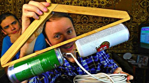 ✅Пивная Антенна для цифрового ТВ с усилителем 📺 Мощный приём своими руками DVB-T2 ДМВ, МВ