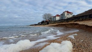 Пляж района Чайки перед Мегаштормом. Голубицкая