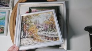 # 4 Оформленные работы, - вышивка крестиком...