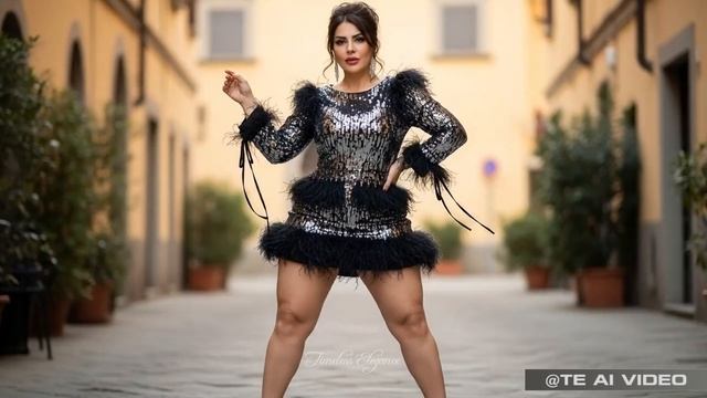 Натуральные платья для женщин старше 40 лет — роскошное платье с отделкой из перьев и пайеток Э...