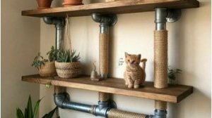Настенный комплекс для кошки своими руками.