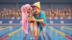 СОРЕВНОВАНИЯ ПО ПЛАВАНИЮ. МУЛЬТИК ОТ ИИ