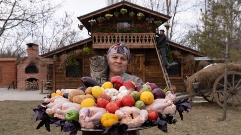 Курица Запечённая По-Деревенски с Овощами, по Старинному Рецепту 🔥✨