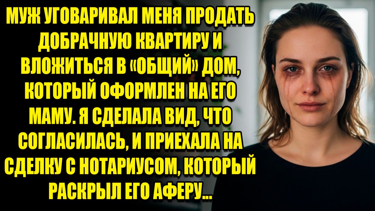 МУЖ УГОВОРИЛ МЕНЯ ПРОДАТЬ КВАРТИРУ РАДИ ОБЩЕГО ДОМА, КОТОРЫМ ВЛАДЕЕТ ЕГО МАМА... l ИСТОРИИ ИЗ ЖИЗНИ смотреть онлайн