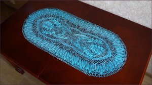 Салфетка овальная спицами. Часть 7.