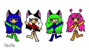 Ня, чиби Леви, Бледжи, Тесси и Пинкина 🤩