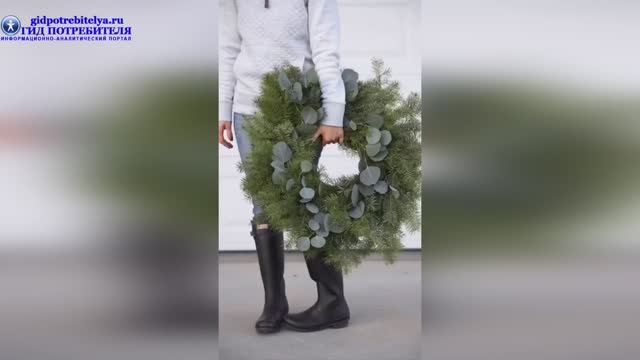 Венок из живых веток