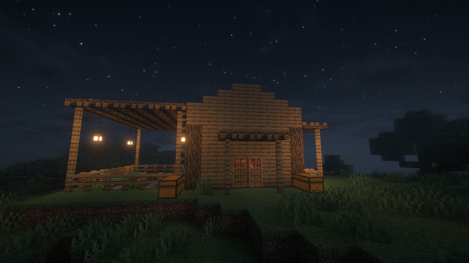 Город в майнкрафт. Деревенский домишко . Часть № 1