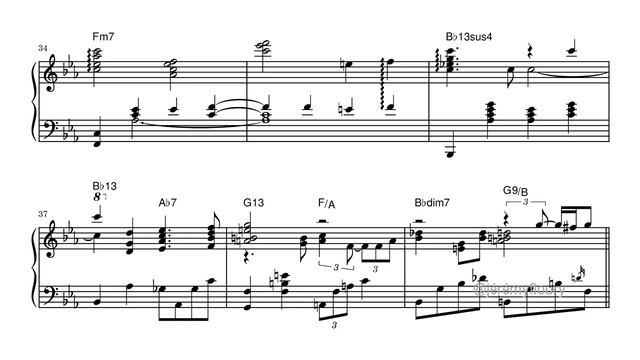 I Left My Heart In San Francisco - Beegie Adair - Piano transcription