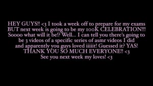 100K CELEBRATION!!!