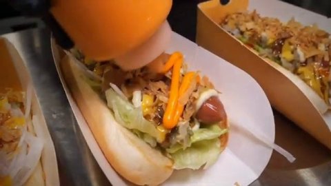 Популярная Острая КУРИНАЯ Лапша Амеркий ХОТ-ДОГ