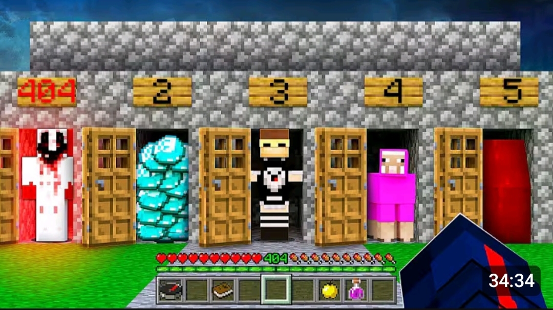 [Никита Берг] Выбери Страшную дверь чтобы Выжить в Майнкрафт.